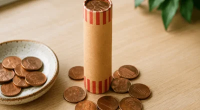 How much is a roll of pennies worth - 50 cents